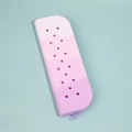Pink and purple gradient silicone pencil case with perforated design and zipper - Small / Rainbow Purple