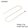 Detailed view of golden titanium steel snake chain with weight and length specifications - LX00040D