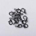 Fermoirs mousquetons en alliage noir fusil pour la fabrication de bijoux DIY - 23mm / Noir Fusil