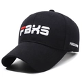 Cappellino da baseball nero classico con ricamo FBKS e visiera curva per la protezione - Nero