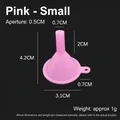 Mini embudo rosa de plástico PP para cosméticos y perfume, tamaño pequeño para relleno - 1 pieza / Rosa
