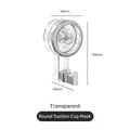 Transparenter Saugnapfhaken mit silbernem Metallfinish, 58x100mm Größe für Badezimmer - Standardtyp / Transparent
