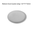 Medium oval coaster silicone mold for resin casting, measures 101x71x10mm, matte finish - Medium Oval J-217