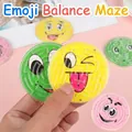 Handheld round maze ball game toy with colorful smiley faces for kids' balance training - Round Maze