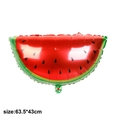 Detail of a watermelon shaped foil balloon measuring 63.5x43cm for summer party decor - Watermelon