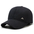 Gorra de béisbol de invierno para hombre con orejeras en tela texturizada azul oscuro - Ajustable / Azul marino