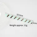 Artificial mint green chocolate wafer roll 10.5cm long for food photography props - Azure Blue Striped Chocolate Stick
