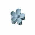 Matte light blue five-petal flower hair claw clip with a sweet minimalist design - 3.5cm / Matte Haze Blue