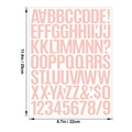 Pink 1.5-inch vinyl alphabet and number stickers set for DIY crafts and decor - Pink