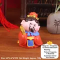 Q-version Red Caishen Wang Hai figurine for wealth luck, resin desktop ornament - Wang Hai Commercial Ancestor