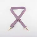 Adjustable lavender purple shoulder strap with golden metal hooks for handbags - Lavender