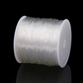 Spool of clear elastic crystal string for DIY jewelry making and beading projects - 0.7mm Transparent White approx 100m/Roll