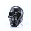 Polished black stainless steel skull ring with vintage punk aesthetic for men and women - US Size 8 / Shiny Black Plated Skull Style (22508) / Black