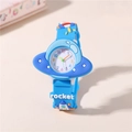 Orologio per bambini con cinturino blu a razzo e cassa a forma di astronave spaziale - Azzurro