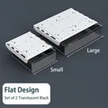 Under-desk drawer set with one large and one small transparent black storage box - Transparent Black / Flat / Set of 2(S+L)