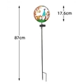 Solar powered metal garden stake light featuring a colorful fairy and squirrel design - Squirrel / Warm White