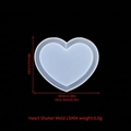 Heart-shaped translucent silicone mold for DIY quicksand resin crafts, 58x49x9mm - Heart Quicksand Mold LS#04