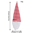 Christmas striped gnome wine bottle cover with white beard and size dimensions - Red & White Stripes Style
