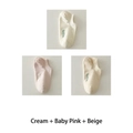 Three-pack of cotton crew socks in cream, pink, and beige with hello text print - One Size / Cream, Milky Pink and Beige