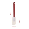 14 inch hittebestendige siliconen spatel met rode handgreep en witte lepelvormige kop - 14 inch spatel / Rood Handvat