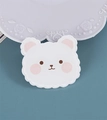 Lindo broche de oso blanco acrílico para bolsos y decoración de accesorios DIY - Oso Blanco
