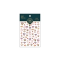 FANSIDE cartoon cat and flower matte 3D self-adhesive nail art sticker FS-059 variant - FS-059 Cartoon Cat and Violet Flowers