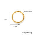 18k vergulde roestvrijstalen kralenring met een minimalistisch en sfeervol ontwerp - US 6 / Goud