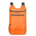 Lightweight orange foldable backpack for travel, fitness and outdoor sports activities. - Orange