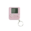 Pink mini retro tetris game player keychain made of durable plastic material - Macaron Pink