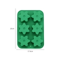Green silicone snowflake mold with 6 cavities for Christmas cookies and soap making - 6-Cavity Snowflake