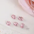 Pink cushion cut 6x8mm rectangle glass rhinestones for luxury nail art and DIY jewelry - D088 Cushion 6X8mm