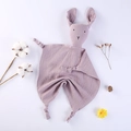 Doudou lapin violet en gaze de coton double épaisseur pour le réconfort de bébé - 30*30 cm / Lapin Violet