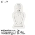 Silicone ponytail woman mold for DIY soap and chocolate making, size 11x5.6x1.5cm - No.4 Lady-Grey