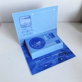 Blue ocean themed 3D pop-up gramophone greeting card with land and sea artistic text - Plain Style / Blue Ocean Gramophone Card