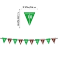 Dettaglio della ghirlanda a triangolo per festa football americano con misure e design - Gagliardetto Football
