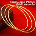 Three-piece bohemian golden twisted rope bracelets with textured finish for women - 62mm / Style 3