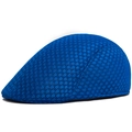Gorra tipo boina de malla transpirable azul real para hombre y mujer ideal para el verano - Ajustable / Azul