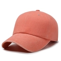 Casquette vintage en coton délavé orange corail avec visière courbée et style rétro - Réglable / Rose Poudré