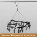 Gunmetal grey bear-shaped stainless steel laundry drying rack with 22 clips - Gunmetal Grey Bear - Large 22 Clips