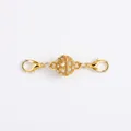 Silver-plated cylindrical magnetic jewelry clasp for DIY bracelets and necklaces, 42mm - 10# Diamond Ball Gold