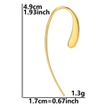 Dimensioni dettagliate per orecchini a goccia dorati in acciaio inossidabile 304 - Stile Goccia d'Acqua Aerodinamico (D90-G) / Oro