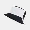 Detalle de la textura de pana bicolor en este elegante sombrero de pescador b/n - M (56-58cm) / Patchwork Blanco y Negro