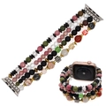 Colorful multi-strand beaded strap for Apple Watch with mixed stone and wood patterns - B-wb220015a / L1（38/40/41）