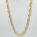 Klassische 60cm KC Gold gedrehte Seilkette für Herren mit polierter Metalloberfläche - Gedrehte Seilkette / 1cm dick x 60cm lang / Gold