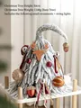 50cm snow-flocked mini Christmas tree with festive ornaments and warm LED lights - Crooked Neck Snowy Tree Set (With Lights)