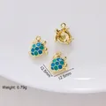 Golden sea turtle alloy pendant with blue and teal enamel for DIY jewelry making - 9# Gold Turtle