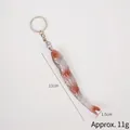 Realistic dried fish keychain pendant made of resin with metal ring, length 11cm - Small Silver Fish (Keychain)