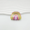 Rainbow gradient mini acrylic hair claw clip with glitter finish for children - 2 Small Rainbow Clips 4cm