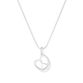 Collana minimalista in argento S925 con ciondolo a cuore e nodo in finitura argento - Collana / Argento