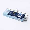 Blue astronaut space theme kids pencil case with dual layers and 24.5cm length - Blue Astronaut